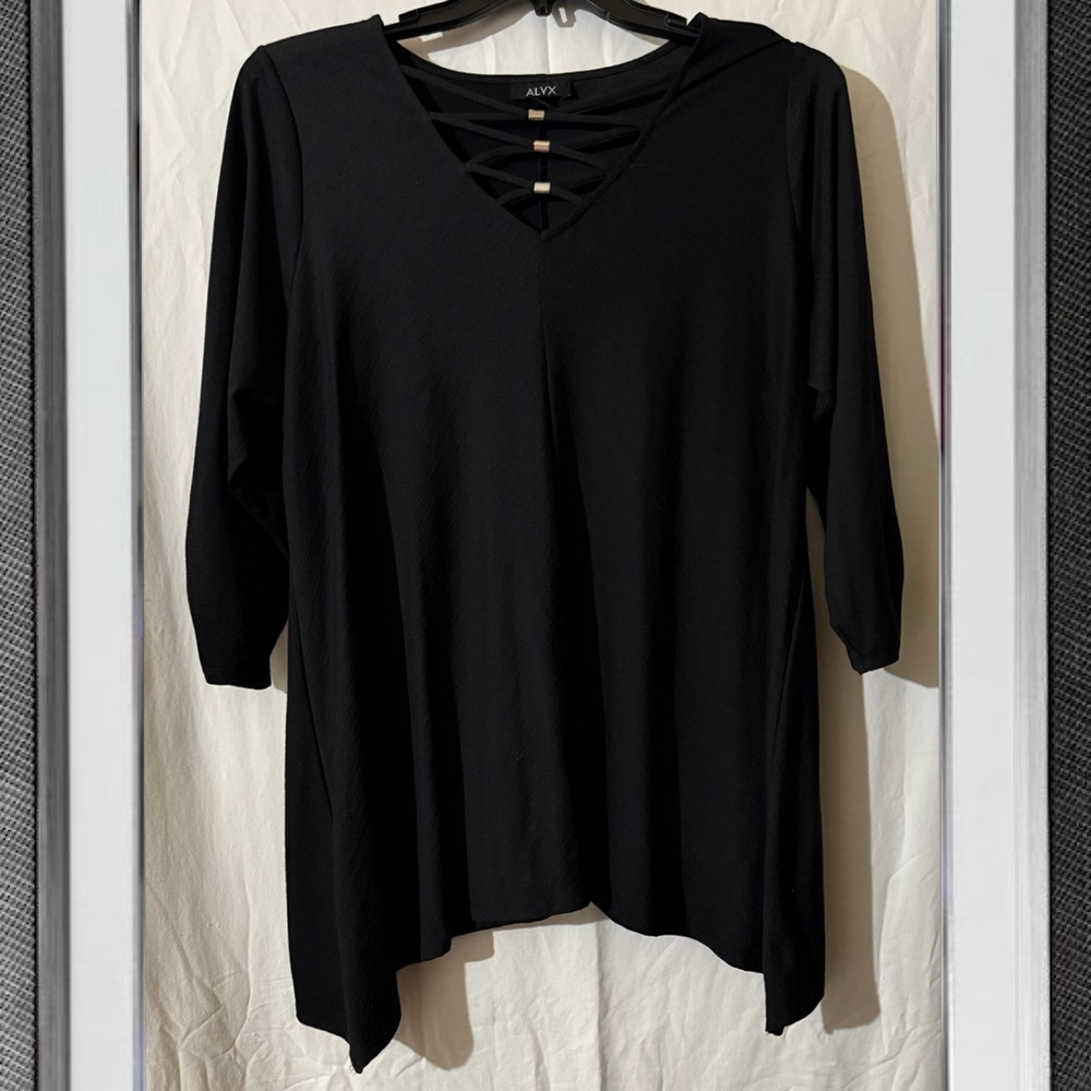 Alyx Black Top with Silver Accents